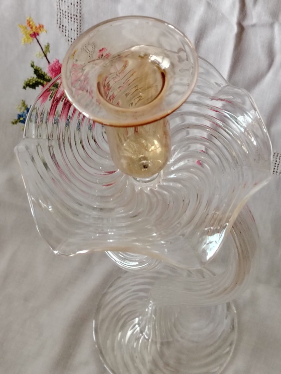 Image 1 of la murrina Murano kandelaar vintage, mondgeblazen, uniek stuk