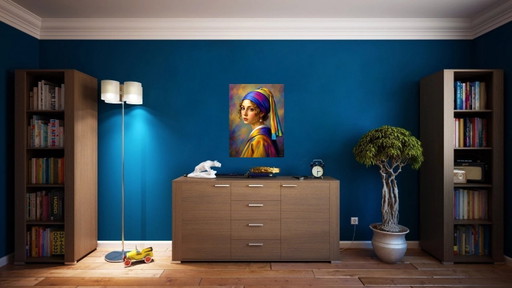 Vermeer 2026 Acrylmalerei auf Leinwand / (60x80 Cm)