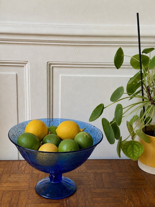 Cesto di frutta in vetro blu – schalen, Glass