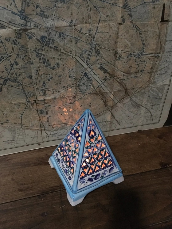 Fotoforo piramide in ceramica – Portacandele, Porcelain, Vintage (photo 6 of 8)