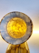 Art Deco opaline glass vase, Verreries de Scailmont, Henri Heemskerk, Belgium