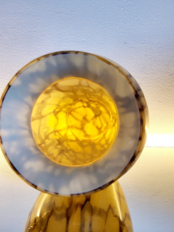 Image 1 of Art Deco opaline glass vase, Verreries de Scailmont, Henri Heemskerk, Belgium