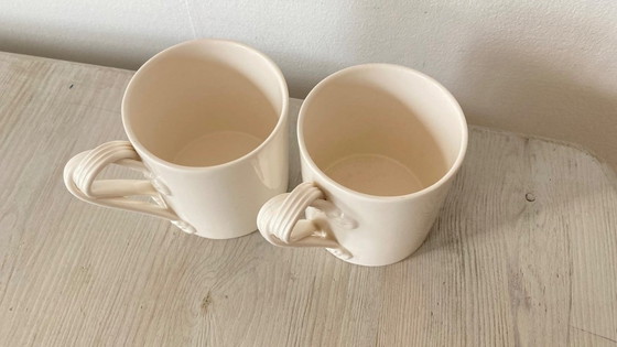 Image 1 of Juego de 2 tazas "twist" de crema Leeds Pottery Company