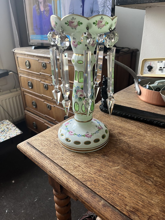 Image 1 of Victorian glass candlestick