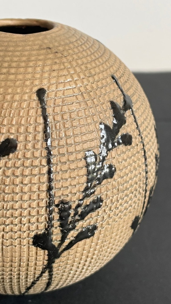 Image 1 of Vaso in gres di ispirazione giapponese, stile vintage