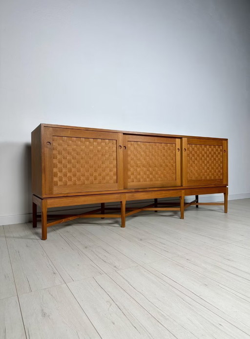 Zeldzame vintage Deense teakhouten buffetkast van Ilse & Ove Rix voor Uldum Møbelfabrik jaren 60