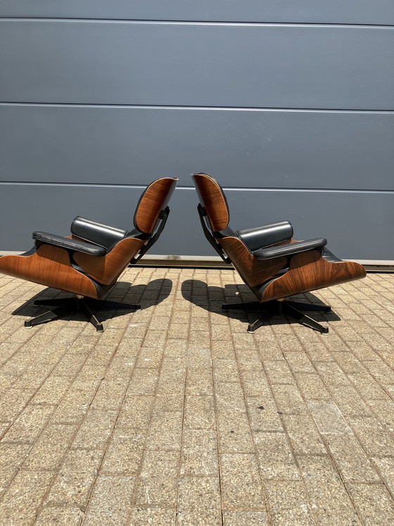 Image 1 of 2x Eames Lounge Chair Contura/Fehlbaum 1950er Jahre