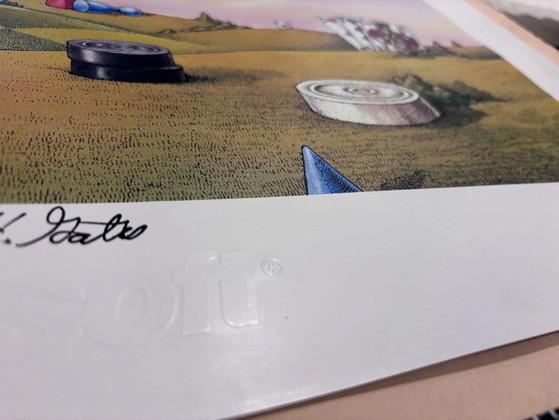 Image 1 of Seltene Microsoft-Firmenlithografie (209/500), handsigniert von Bill Gates (William H. Gates)
