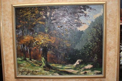 The painting "Beginning of autumn". – schilderijen tekeningen, Canvas (photo 2 of 3)