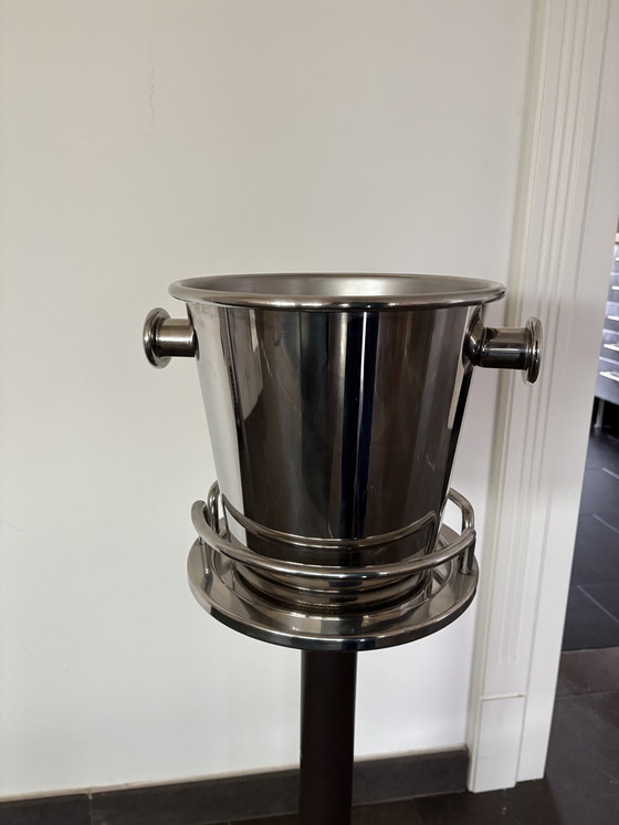 Image 1 of Alessi stainless steel wine cooler with stand