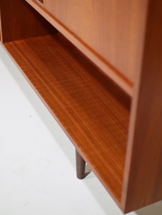 Image 1 of Bookcase Clausen & Søn wall cabinet teak Danish vintage