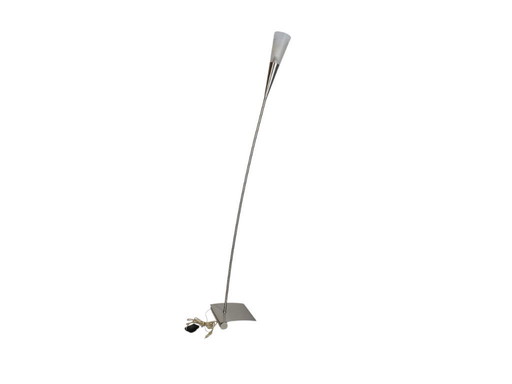 Hala Zeist - floor lamp - brushed steel - satin glass - postmodern - 80s
