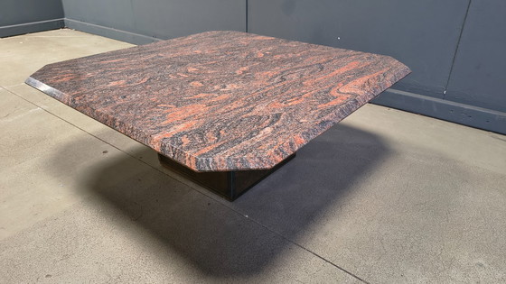 Image 1 of Grote vintage granieten salontafel van Belgochrom, jaren 80.
