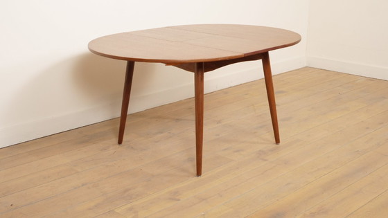 Image 1 of Vintage ronde eettafel | Uitschuifbaar | 1960s