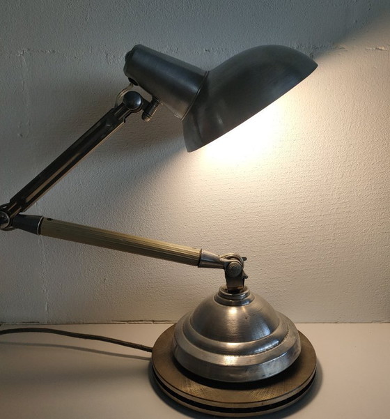 Image 1 of lampe à poser industrielle vintage 'Superchrome' (modifiée)