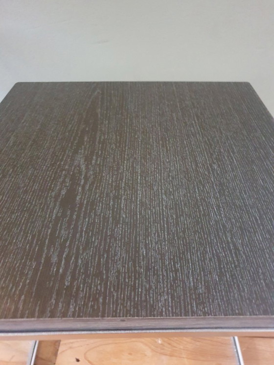 Image 1 of Tavolino vintage - cromato - legno tinto ebano