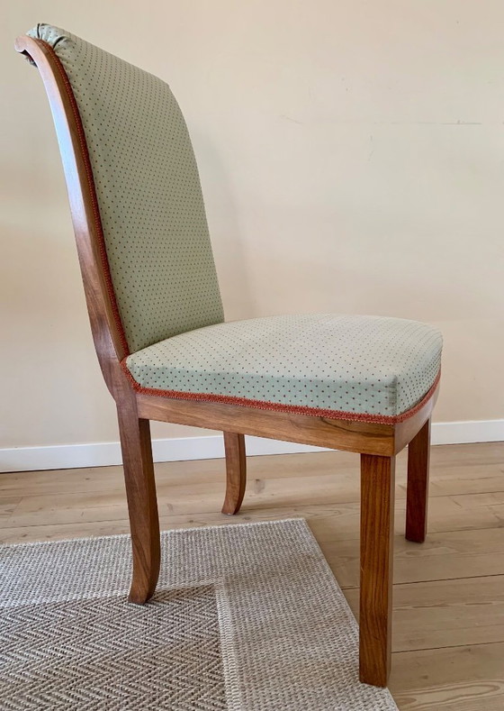 Image 1 of Two elegant, oak art deco chairs