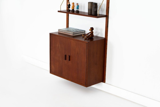 Image 1 of Modulaire wandkast van teakhout, Deens design, jaren 60, gemaakt in Denemarken.