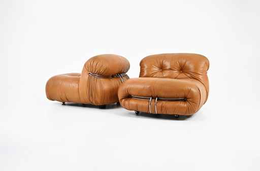 Soriana Lounge Chairs by Afra & Tobia Scarpa for Cassina, 1970s, Set of 2