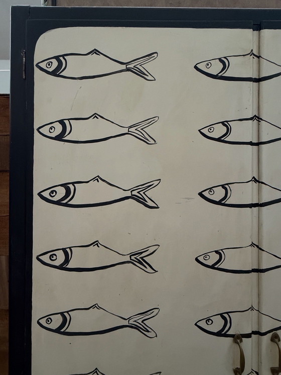 Image 1 of Art deco armadio met pesci