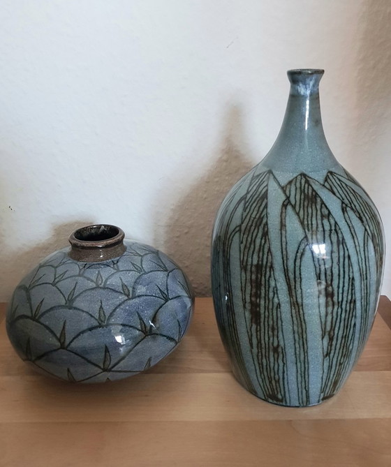 Image 1 of 2X Ceramic Vases By Rudolf Knörlein