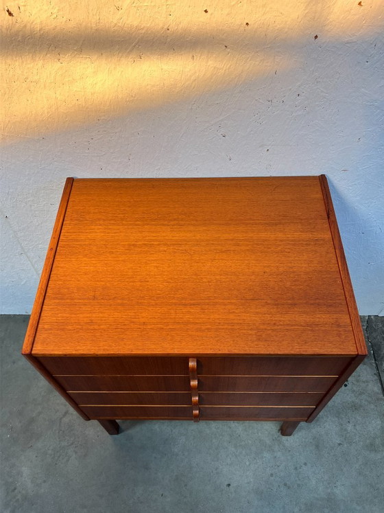 Commode vintage, Bertil Fridhagen Pour Bodafors, Suède 1960s, Bois, Marron, Scandinavian (photo 10 sur 14)