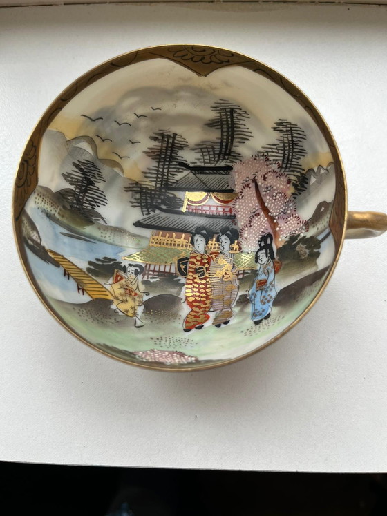 Image 1 of Servizio da tè giapponese vintage Geisha in the Garden