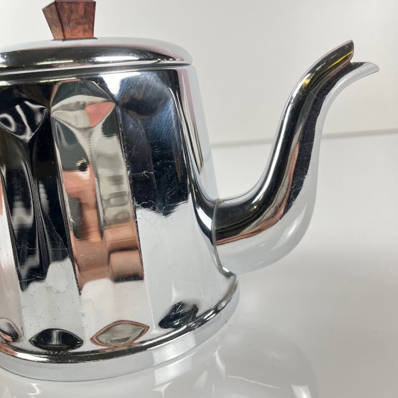 Image 1 of Set da caffè vintage in metallo cromato e bachelite, anni '40/'50