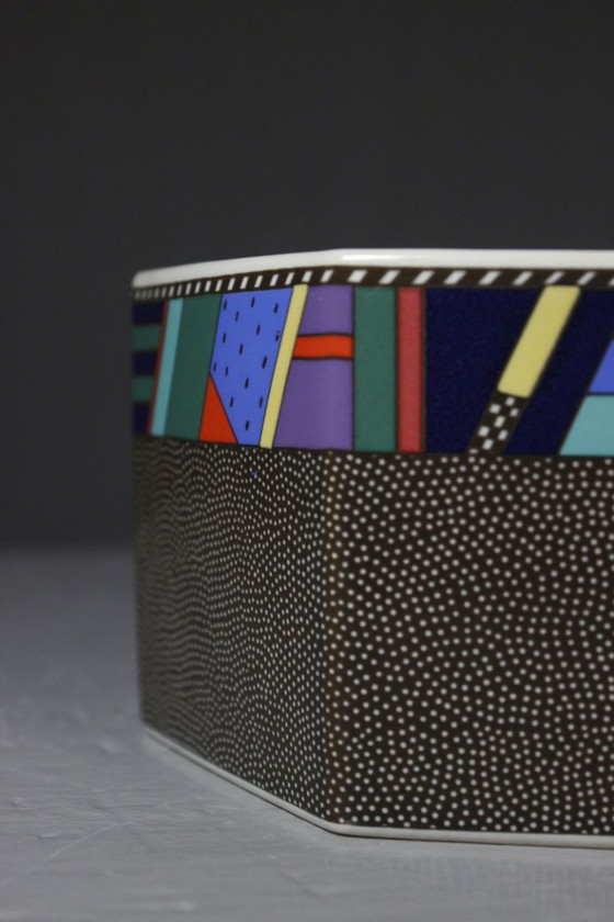 Barbara Brenner & Rosenthal - Zeshoekige Kom Scenario Metropol Design Memphis – Servies, Ceramic (photo 6 of 9)