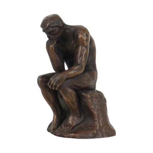 Naar Auguste Rodin Le Penseur De Denker Reproductie In Brons – decoratieve objecten, Bronze
