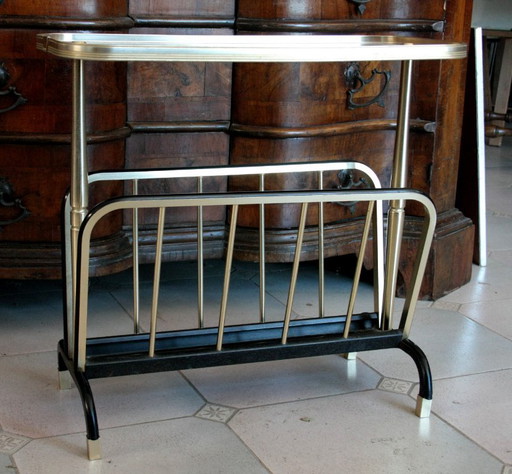 Mid-century aluminum and formica magazine rack by Ico and Luisa Parisi for MB, 1960s
