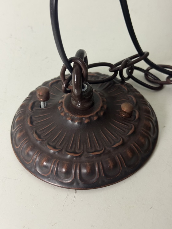 Image 1 of Prachtige glas-in-lood Tiffany hanglamp - Nieuw in doos!