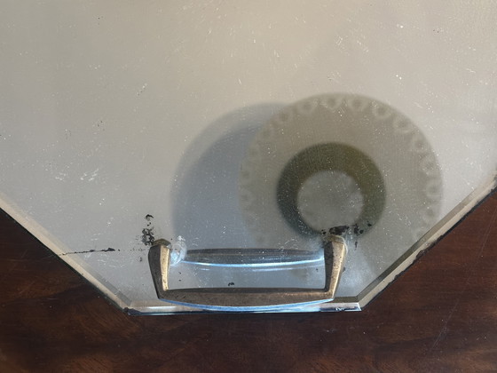 Image 1 of Art Deco Tablett mit abgeschrägtem Spiegel, ca. 1920–1930