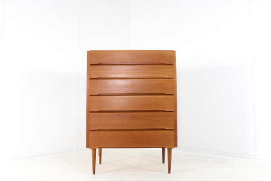 Image 1 of Grote hoge XL Deense ladekast vintage