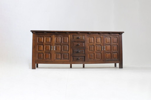 Vintage Brutalist Sideboard 1970s – dressoirs, Wood