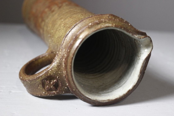 Voldemar Volkoff in Vallauris - Large Brutalist Stoneware Pitcher, France, 1950s – Vases, Ceramic (photo 6 of 9)