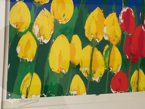 Monoprint - Joop Rozendaal - Dé Noordwijkse Tulpenschilder – Objets d'art, Paper (photo 5 of 10)