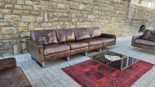Cor Conseta 60Er 70Er Classic Loft Vintage Studio Canapé en cuir Canapé en cuir Fauteuil en cuir Groupe de sièges