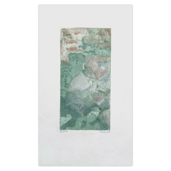 Monique PEHEM (BRETON-PROUTÉ) Gesigneerde ets Eau et Roche 1995 – Litho's & Zeefdrukken, Paper (photo 2 of 5)