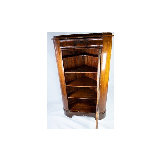 Image 1 of Vintage large late empire  mahogany corner cabinet 1840s