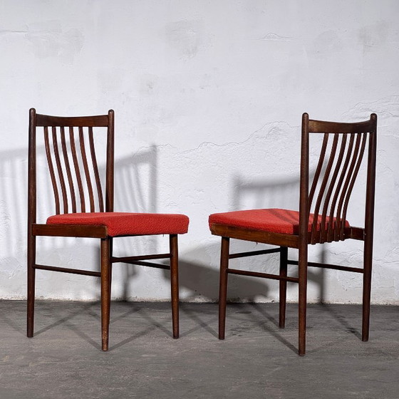 Set van 4 Tatra Nabytok eetkamerstoelen, jaren 60 – Tatra Nábytok, Textile (photo 8 of 14)