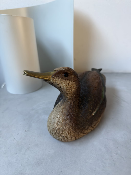 Vintage Eend Van Elli Malevolti, Italië – decoratieve objecten, Glass, Plastic