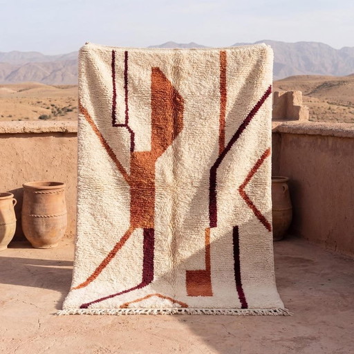 Alfombra bereber tradicional hecha a mano, tamaño 150/250 cm. – vloerkleden en tapijten, Wool