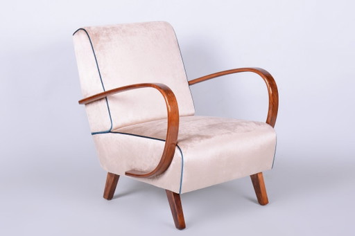Sillón Art Déco Restaurado, de J. Halabala, UP Závody, Modelo C, Checo, años 40