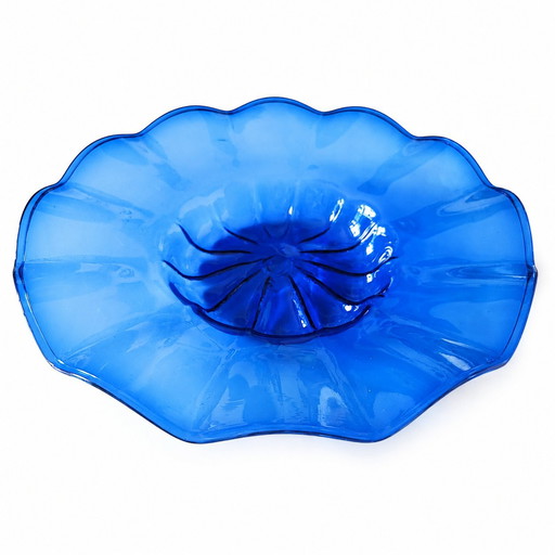 Murano-Tischdekoration im Vintage-Stil – mundgeblasenes Glas in Kobaltblau, 1950er Jahre