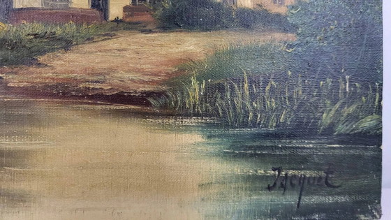 Dipinto HST firmato Jacquet – Dipinti e disegni, Canvas (photo 6 of 8)