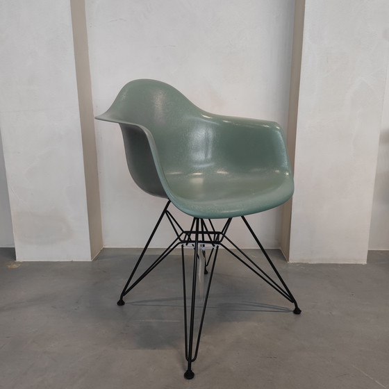 Image 1 of Vitra Eames DAR Chair - Sea Foam Green with Black Base