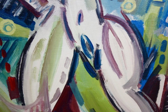 Martin Wollmer, Dipinto Moderno Astratto, Artista COBRA, Dipinti e disegni, Bianco (foto 3 di 9)