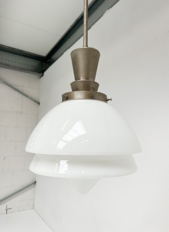 Image 1 of Opalglas-Deckenleuchte GISO von W.H. Gispen, 1950er Jahre