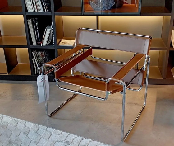 Image 1 of Knoll 2Xwassily B3 New- Never Used Cognac Leather Armchair Series 2024 By Marcel Breuer